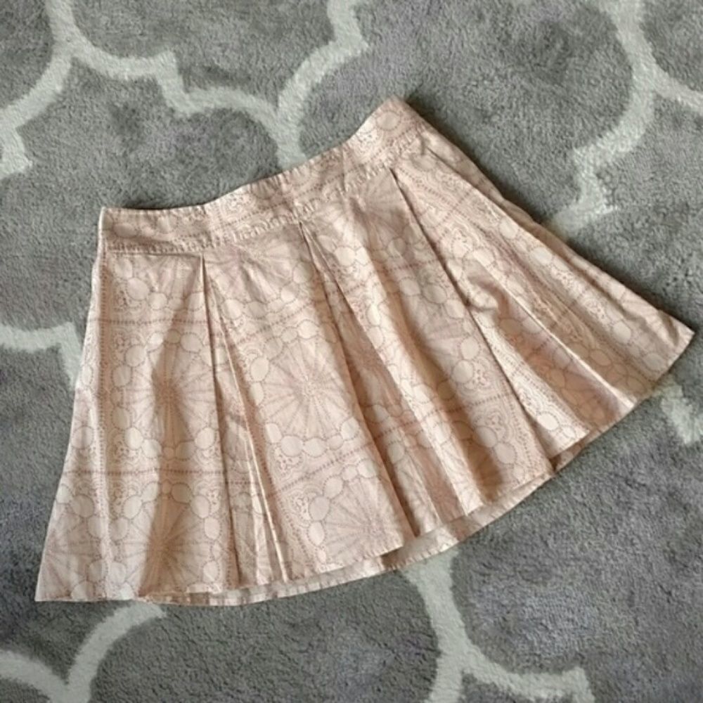 ‎Frenchi Pink Skirt NWOT Pink Floral Pleated Skater Skirt, Size - Medium